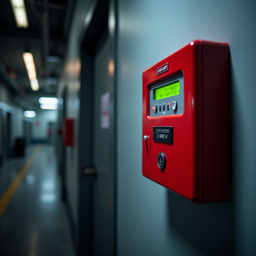 NFPA compliant fire alarm control panel installation in New Hampshire commercial building